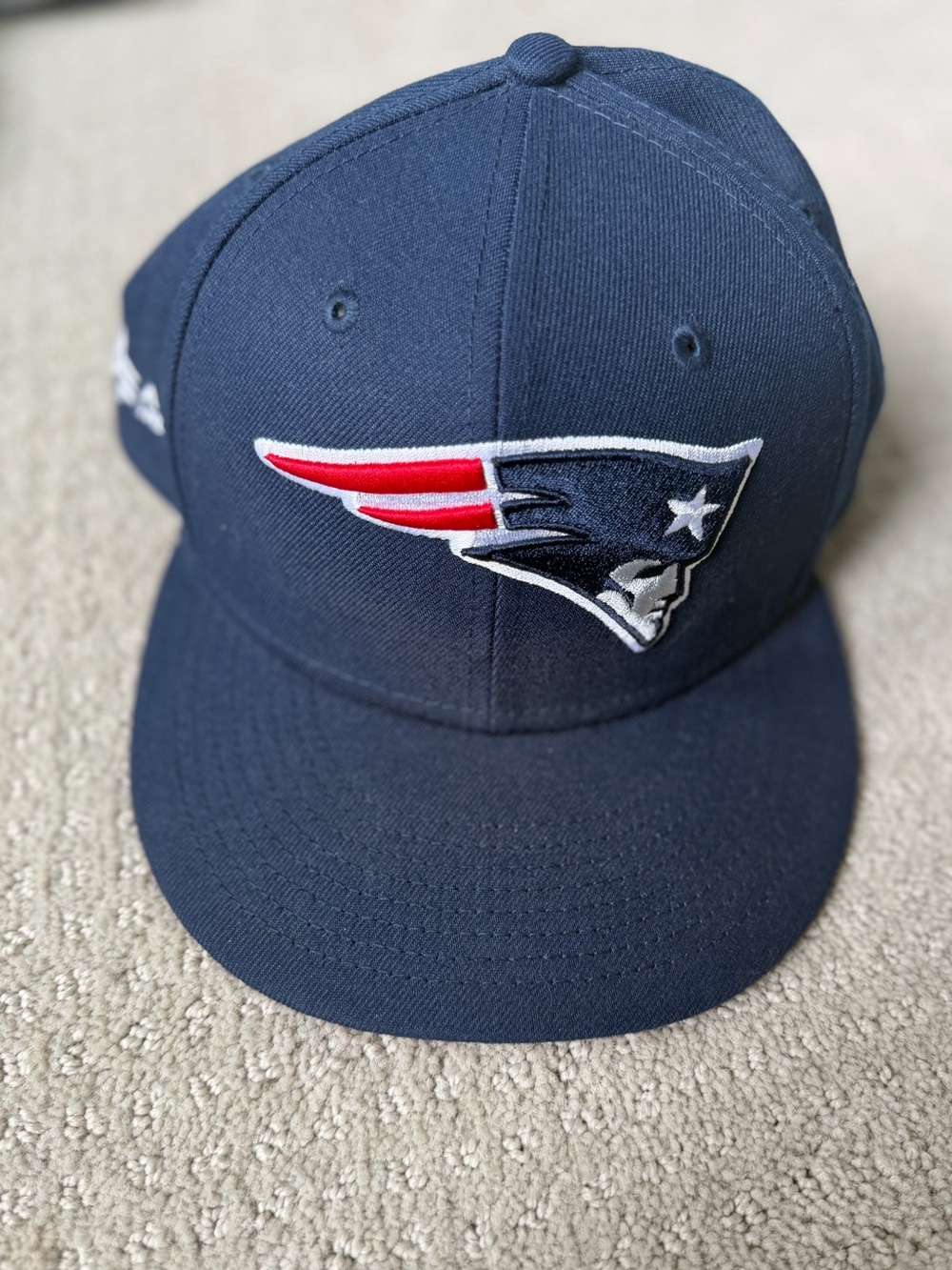 9fifty Navy Blue and Red NFL Fitted Cap